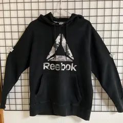Reebok ブラックパーカーフード付き　S
