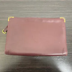 (i)Carttier カルティエ クラッチバック セカンドバッグ マストライン 外ポケットあり ボルドー色/1303