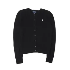 POLO RALPH LAUREN ポロラルフローレン ブラック ケーブル ニット カーディガン