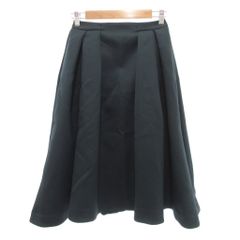 ユナイテッドトウキョウ UNITED TOKYO 美品 フレアスカート 1 緑 グリーン ミモレ ロング丈 タック /SJ ■ECG001