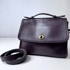 ✨Cランク COACH old coach vintage coach  2way Shoulder bag  glove-tanned leather 9870 「165EL」