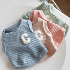 犬服 猫服 小型犬服 超可愛い ニュアンスカラー ワッフル生地 ノースリーブ くすみカラー ペット服 犬 服 猫 服 毛抜け防止