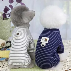 NEW! 超かわいい！春 犬服 猫服 ドッグウェア ボーダー ユニセックス シンプル おしゃれ 犬 服 ドッグウェア ペットウェア リラックス かわ