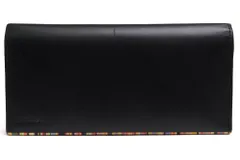 ポールスミス／Paul Smith 長財布 財布 ウォレット メンズ 男性 男性用レザー 革 本革 ブラック 黒  PSU056-990 マルチストライプ 小銭入れあり 二つ折り