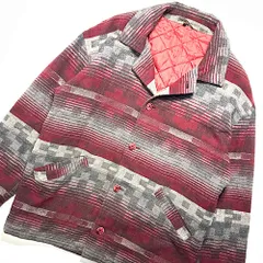 【80s】ユーロビンテージ トライバル柄 ウールジャケット 古着 アメカジ レア 総柄