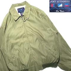 【90s】【PORT AUTHORITY】スウィングトップ ジャケット ブルゾン 古着 ビンテージ アメカジ ワーク カーキ