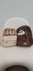 クレヨンしんちゃん ブリーフ博士 ミニ ファー バックパック 白/茶