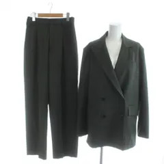 ノーク N.O.R.C NORC スーツ セットアップ ジャケット パンツ スラックス 上着 2 カーキ ダブルブレスト 長袖 /AP