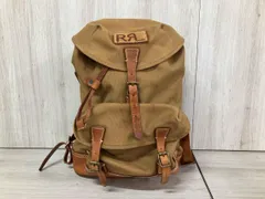 RRL RALRH LAUREN ダブルアールエル ラルフローレン リュック ミニタリーバックパック ブラウン シミ汚れ有り