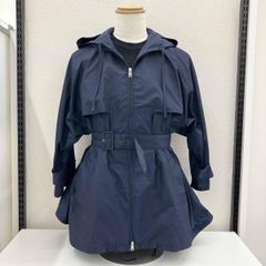 PRADA 291169 ナイロン 洋服 プラダ アウター ジャケット 紺 ブルー ベルト ブルゾン ファスナー ラグジュアリー miumiu ミュウミュウ