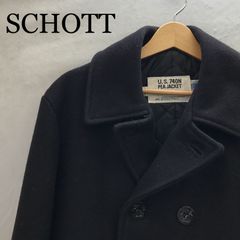 Schott ピーコート ダブル キルティング 740N ブラック USA製 - メルカリ