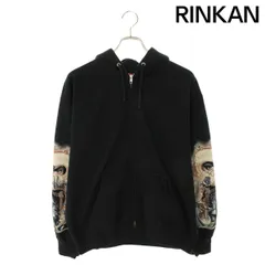 シュプリーム  25AW  Michael Jackson Dangerous Zip Up Hooded Sweatshirt スリーブプリントジップアップパーカー メンズ M