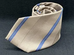 MICHAEL KORS マイケルコース ネクタイ 茶 斜め青ストライプ 小物