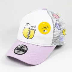 【ニューエラ正規品・新品】PEANUTS ピーナッツ EASTER ホワイト/ソフトラベンダー KIDS キッズ Youth 9TWENTY トラッカー 子供用 ニューエラ New Era® NEW ERA® 帽子 キャップ(商品番号：15076633)