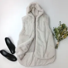 LE CERCLE par rope ロペ フード付き フェイクファー キルティングベスト (あK＋0341)26F