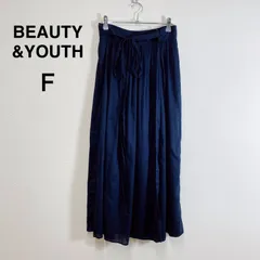 BEAUTY&YOUTH UNITED ARROWS ラップスカート マキシ丈 ネイビー ロングスカート 巻きスカート フレアシルエット きれいめ カジュアル F