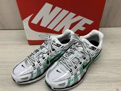 NIKE/ナイキ CD6404-104 P-6000 スニーカー ホワイト×メタリックシルバー×グリーン ランニング メッシュ×レザー 2024 タグ•箱あり