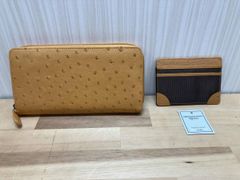 Ostrich Leather 長財布 花柄 マルチカラー新品・未使用小銭入外側 