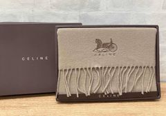 CELINE セリーヌ マカダム柄 ウール100％ ブランケット　マフラー CELINE セリーヌ マカダム柄 ウール100％ ブランケット マフラー