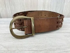 RALPH LAUREN／ラルフローレン／ベルト／メンズ／レザー／ブラウン