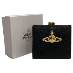 新品 Vivienne Westwood 黒 ブラック えんじの縁 二つ折り財布 - メルカリ