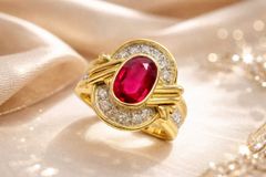 ルビー ダイヤモンドリング K18 7.3g 11号 カード鑑別付 Jewelry Ruby2