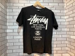 STUSSY 00s ワールドツアー Tシャツ ブラック 両面プリント - メルカリ