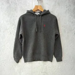 U.S. POLO ASSN. ユーエスポロアッスン ワンポイント 刺繍 プルオーバー パーカー 裏起毛 ユニセックス グレー LLサイズ ◎_◇〇のサムネイル