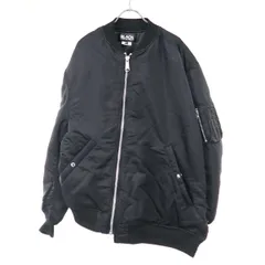 BLACK COMME des GARCONS ブラックコムデギャルソン 25AW アシンメトリーナイロンツイル MA-1ジャケット 1P-J011 ブラック XLのサムネイル