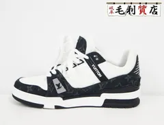 ルイヴィトン LOUIS VUITTON LVトレイナーライン ブラック モノグラムデニム サイズ6 25.0cm【中古】靴