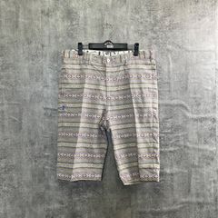 【T-896】Big John Calif 総柄 ネイティブ ボーダー ハーフパンツ メンズ XL コットン カジュアル ショーツ 春夏 古着