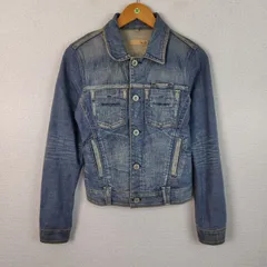 YANUK ヤヌーク デニムジャケット ブルー Pサイズ レディース 古着 アメカジ ストリート