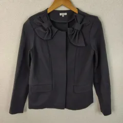 BRIGITTE BARDOT ブリジットバルドー ノーカラージャケット ブラック Mサイズ レディース 古着 モード シンプル