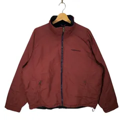 Timberland WEATHER GEAR ティンバーランド アウター ナイロンジャケット ブルゾン 長袖 ワンポイント刺繡 裏フリース起毛 Bangladesh製 Lサイズ ワインレッド