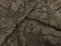 平和屋着物●本場大島紬　一元7マルキ　枝葉に鳥　正絹　逸品　未使用　AABG5853ck