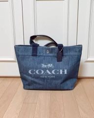 COACH デニム トートバッグ ショッパーバッグ