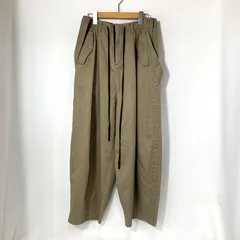 bajra バジュラ パンツ サスペンダー付きボリュームパンツ 156UP04 日本製 古着 メンズ サイズ2 Mサイズ ベージュ ボトム A16044◆のサムネイル