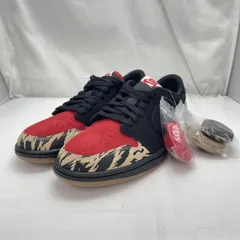 【中古】Sole Fly × Nike Air Jordan 1 Low Black and Sport Red サイズ27cm DN3400-001 黒/赤 箱あり ナイキ[91]