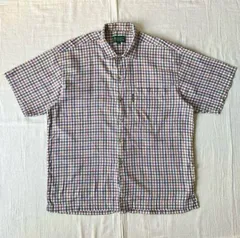 〜00s　archive　アーカイブ古着　グッドレギュラー　BREAK-OFF　ワンポイントロゴ刺繍タグ　チェック柄　ボックスシルエット　半袖コットンシャツ　L　一点物　Y2K　C-BOY　ストリート　box silhouette plaid shirt