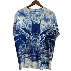 DCコミックス DC Comics 90's Batman 1992 All Over Print Blue タイダイ USA製 Tシャツ ブルー Lサイズ 201MT-5518 VB
