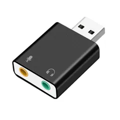 【人気商品】3.5mm ミニ USB ジャック USB ヘッドホン・マイク端子 サウンドカード PS4/MacBook/Mac Mini/iMac/Windows 外付け PCなど対応 オーディオ変換アダプター ドライバー不要のサムネイル