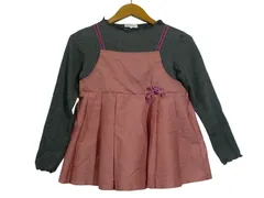 k05250124020　3can4on　140サイズ　ピンク×グレー　　ワンピース or ドレス　チュニック　秋冬