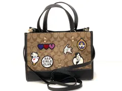 COACH x Disney コーチ ディズニー デンプシー キャリーオール シグネチャー キャンバス パッチ CC873 2WAYバッグ ショルダー レディース