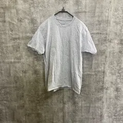 【Y-521】Champion L 無地 Tシャツ メンズ グレー ワンポイントなし シンプル ベーシック カジュアル USAブランド 古着