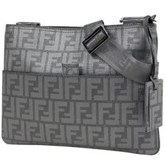 フェンディ FENDI ズッカ柄 ショルダーバッグ ショルダーバッグ コーティングキャンバス グレー レディース 【中古】