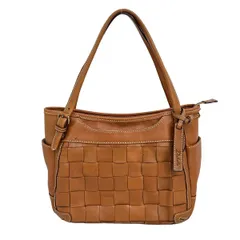 Dakota(ダコタ) ハンドバッグ - ブラウン 編み込み レザー