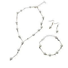 【新品】 [Hani.] ゴールド パールネックレス ブレスレット ピアス 3点セット 結婚式 ブライダル ウェディング パーティー お呼ばれ 白ドレス 演奏会 入学式 卒業式 [並行輸入品] 0