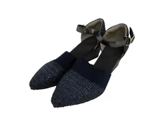 k01241206098　ブランド不明　サイズ表記無し　ブルー系　　シューズ　パンプス　通年