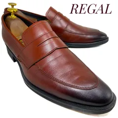 REGAL リーガル コインローファー GORETEX ゴアテックス ハーフサドル 32FL 茶 ブラウン 24cm　革靴 ビジネスシューズ ドレス カジュアル 本革 本皮 メンズ