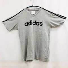 古着　adidas　アディダス　グレー系　Tシャツ　Mサイズ　コットン100％　ユニセックス　ビンテージ風　スポーツ